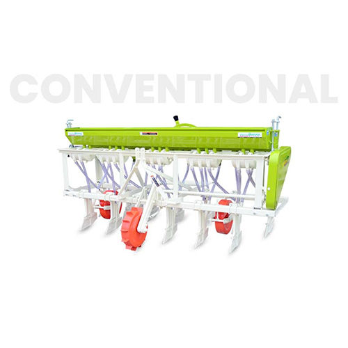 White Conventional Model Zero Seed Cum Fertilizer Drill