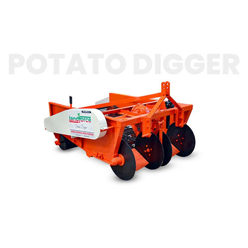 Orange And Black Agriculture Potato Digger