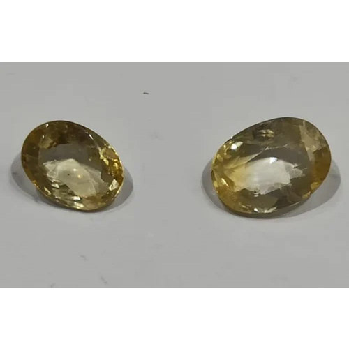 Glossy Natural Ceylon Yellow Sapphire Pukhraj Gemstone - Grade: A