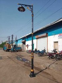 5 Meter Single Arm Decorative Street Light Pole - Cast Iron, Cast Aluminum | Electroplated Finish, Rust And Corrosion Resistance, Diverse Color Options