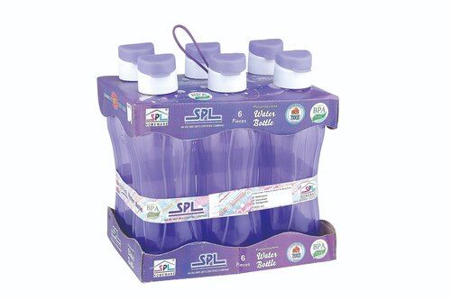 Plastic Fridge Bottle Ganga 1000ml Super Flip Top Cap Set of 6pcs