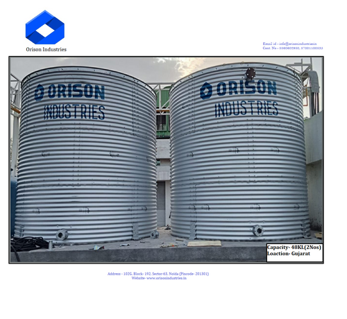 Vertical Zincalume Water Storage Tank
