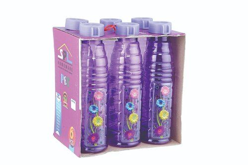 Plastic Fridge Bottle Glassmate 1000ml Trolly Set of 6pcs