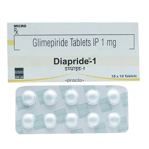 1 Mg Glimepiride Tablets Ip General Medicines