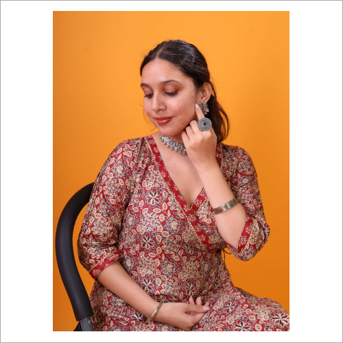 Women Angrakha Kurta Set