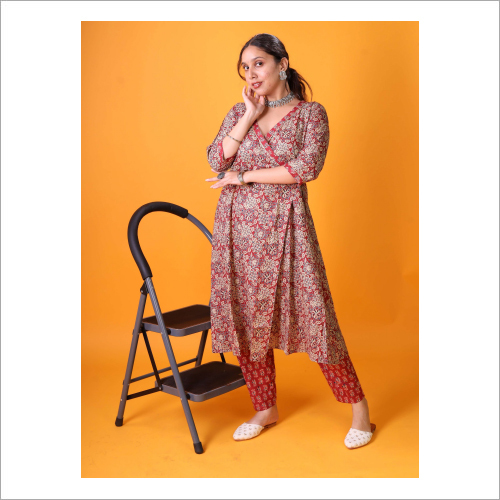 Women Angrakha Kurta Set