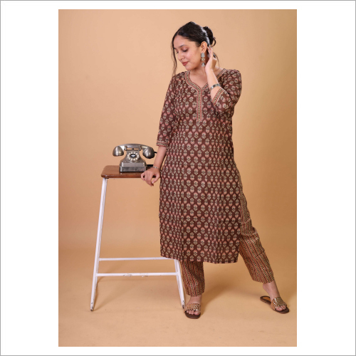 Straight Cotton Kurta Set