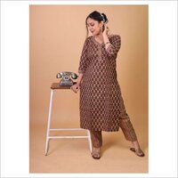 Straight Cotton Kurta Set