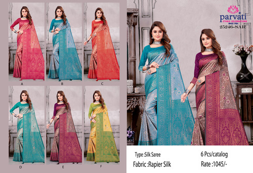 Rapier Silk Soft Zari Work Saree For Party Functions-25246