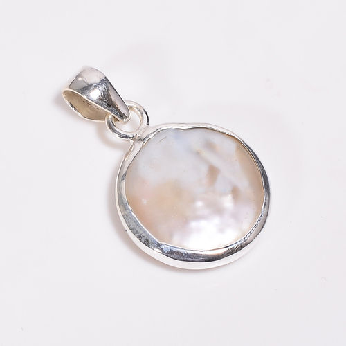 925 Sterling Silver Pendant Baroque Pearl Gemstone