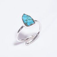 Natural Birthstone Rings 925 Sterling Silver Adjustable Ring