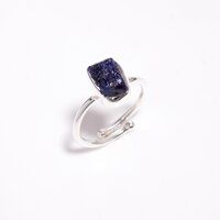 Natural Birthstone Rings 925 Sterling Silver Adjustable Ring