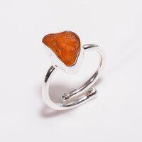 Natural Birthstone Rings 925 Sterling Silver Adjustable Ring