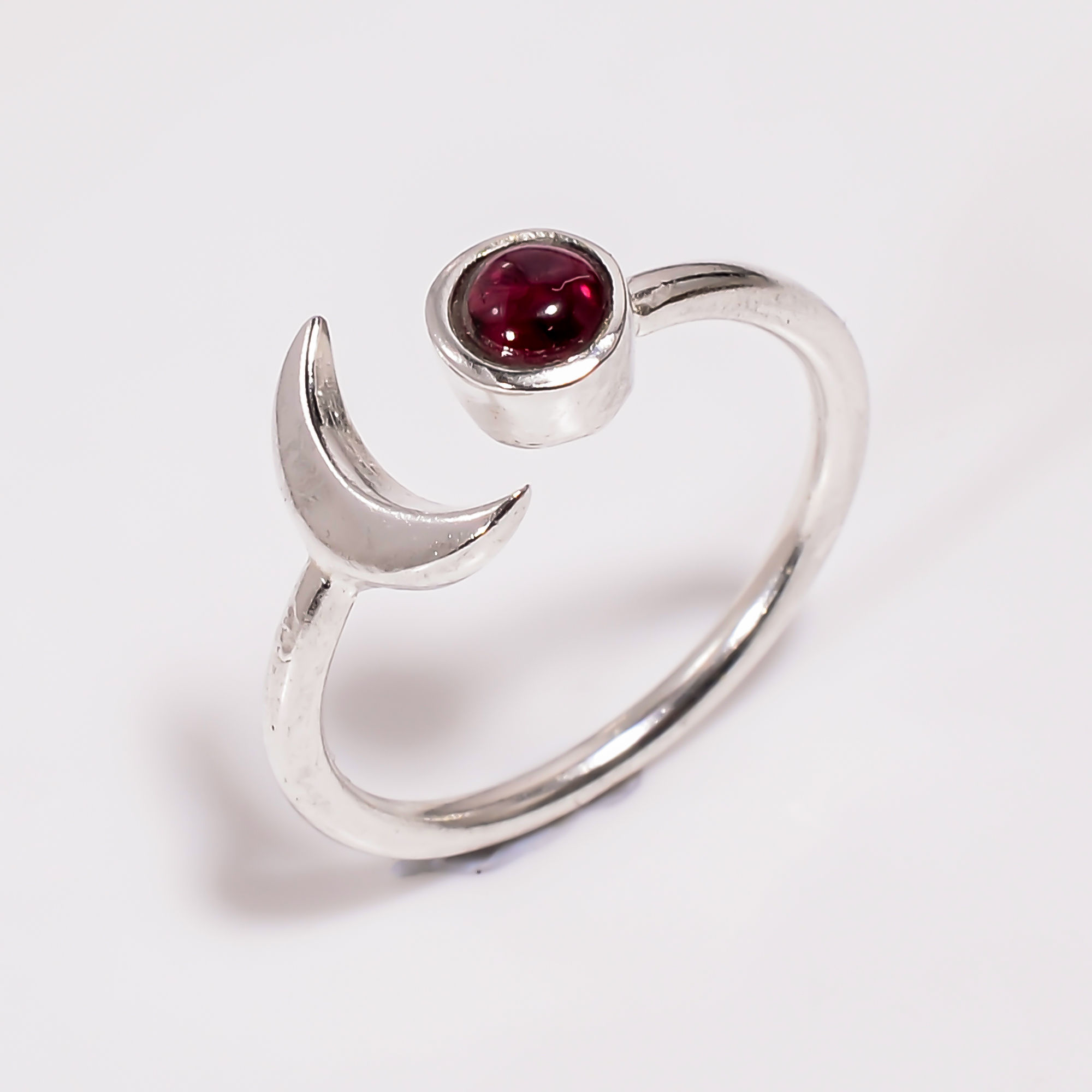 Half Moon Rings 925 Sterling Silver