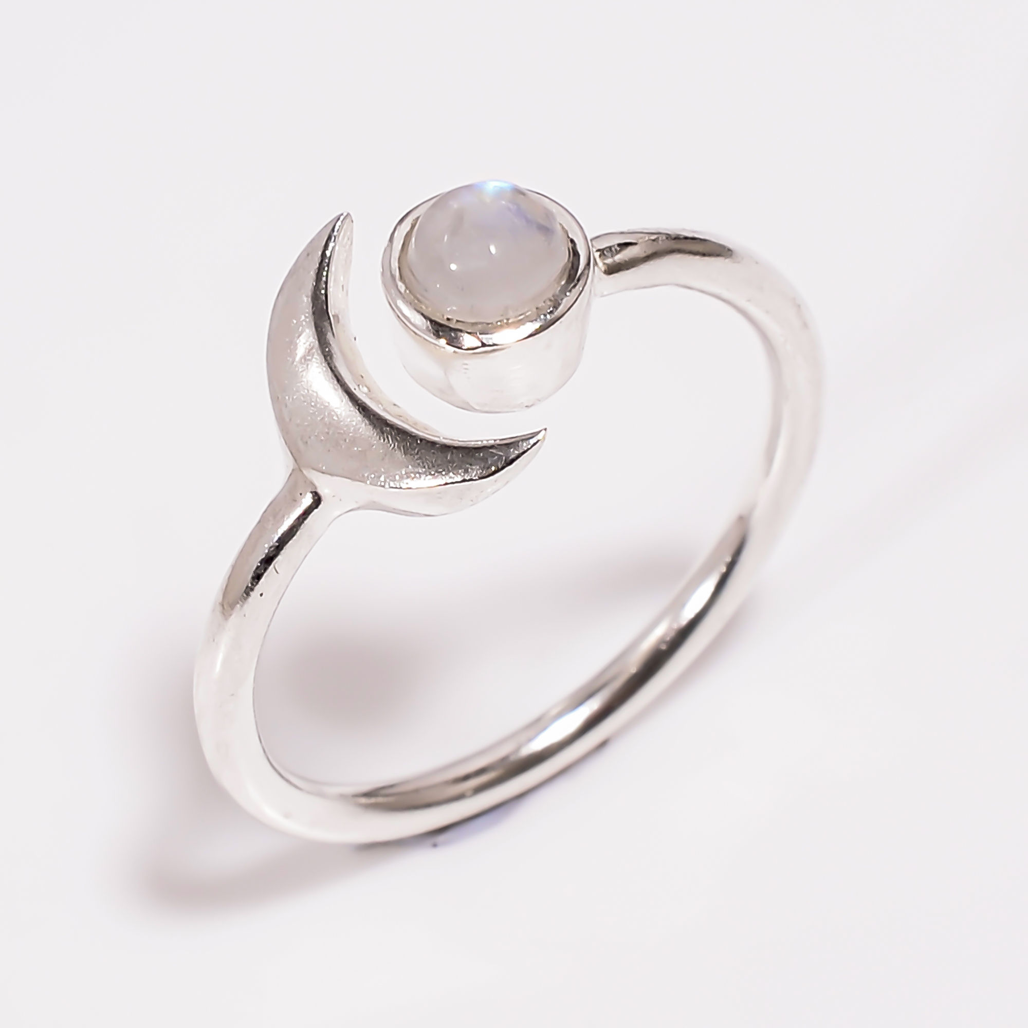 Half Moon Rings 925 Sterling Silver