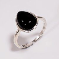 Pear Shape Gemstone Solid Silver Rings 925