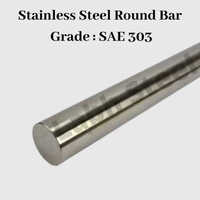 303 Stainless Steel Round Bar - Sae 303 Grade, Silver Polished Finish | Ideal For Manufacturing Applications, Durable Steel Bar Shape