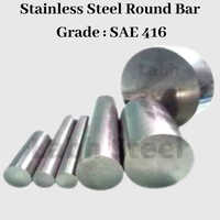 416 Stainless Steel Round Bar - SAE 416 | Polished Silver Finish, Stainless Steel Construction, Durable Steel Bar Shape