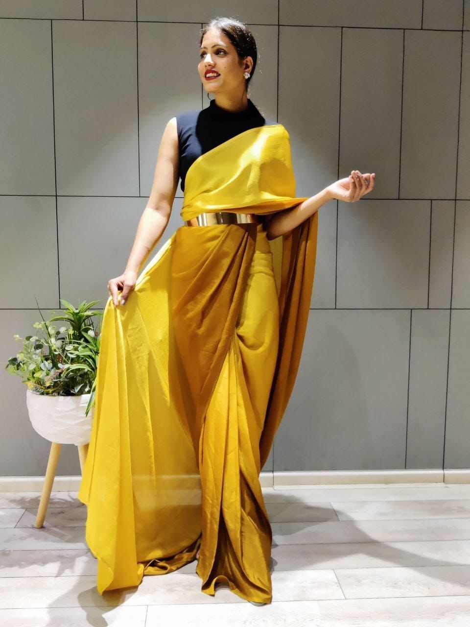 Heavy Chinon saree