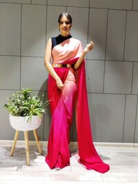 Heavy Chinon saree