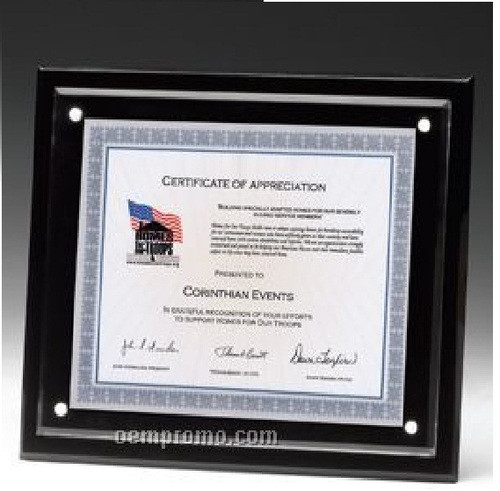 acrylic certificate holder