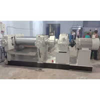 Two Roll Rubber Mixing Mill - Stainless Steel Construction | Semi-automatic, Air Cooling, Frequency Speed Control