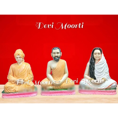 Marble Ramakrishna Vivekananda Sardamata Statue