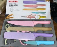 CORRUGATED 6PC KITCHEN KNIFE SET PROFESSIONAL BOX KNIFE SET 6 PIECE FORGED KITCHEN KNIVES WITH BOX (2948)