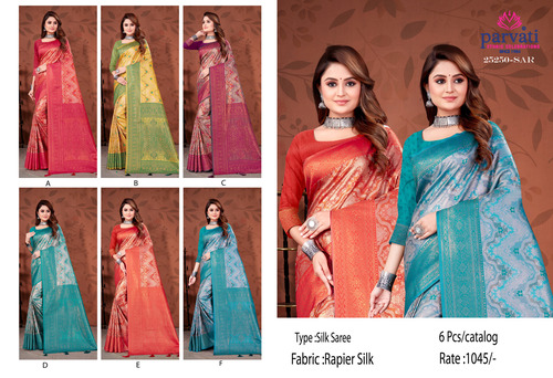 rapier silk softy zari work saree for party wear function-25250