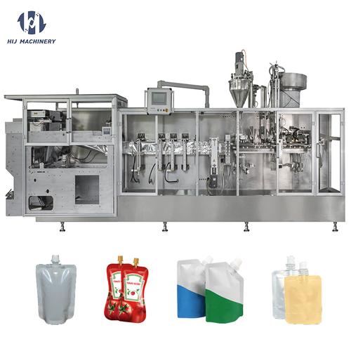Multi function spout doypack spout pouch nozzle suction bag form fill seal packing machine food snack liquid jelly packing machine