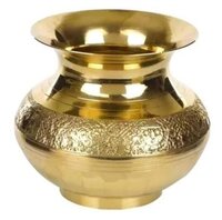 Brass Pooja Lota - Brass, Customize Size, Gold Finish | Chemical Resistant, Durable, Easy To Clean, Lightweight, Fireproof, Hygienic, Rust Proof