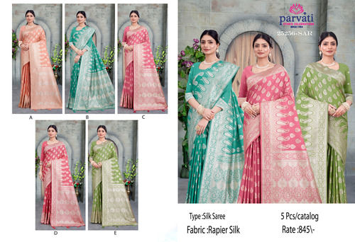 Cotton Silk Silver Zari Work Soft Saree For Wedding-25256