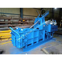Double Action Manual Door Metal Shear Baler Machine - Color: Blue
