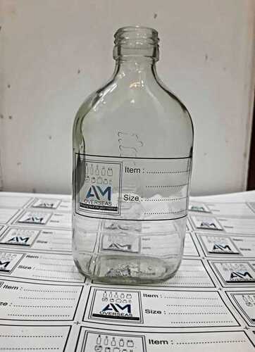 180 ML.  Glass flat bottle