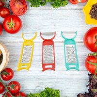 KITCHEN 3 IN 1 MULTI PURPOSE VEGETABLE PEELER GRATER CUTTER FOR FOOD PREPARATION KITCHEN 3 IN 1 MULTI PURPOSE VEGETABLE PEELER GRATER CUTTER FOR FOOD PREPARATION (12 PC SET) (5511)
