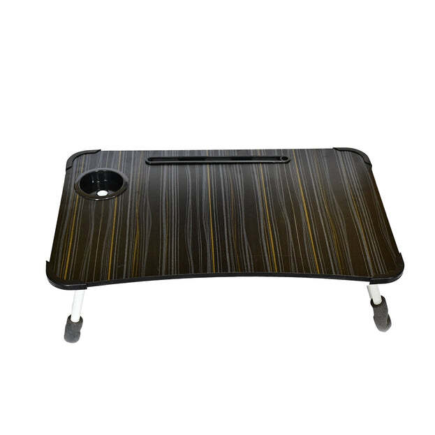 LAPTOP TABLE FOLDABLE PORTABLE NOTEBOOK BED LAP DESK TRAY STAND READING HOLDER WITH COFFEE CUP SLOT FOR BREAKFAST READING AND MOVIE WATCHING (4989)
