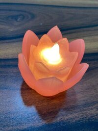 Led Flower Light - Plastic Material | Pack Of 3 Safe Pink Led Lights For Kid-friendly Diwali And Holiday Decor