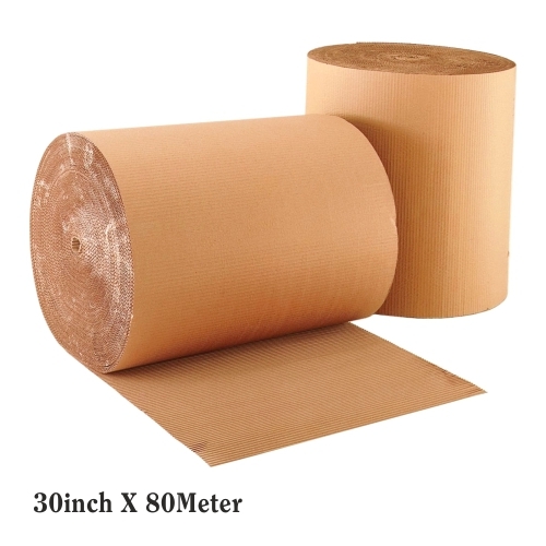 Box Brother 2 Ply 30 Inches Brown Corrugated Roll For E-Commerce Packaging 140gsm Paper