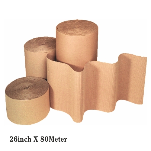 Box Brother 2 Ply 26 Inches Brown Corrugated Roll For E-Commerce Packaging 140gsm Paper