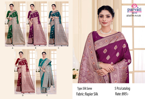 Banarasi Zari Meena Work Rapier Silk Soft Saree-25278