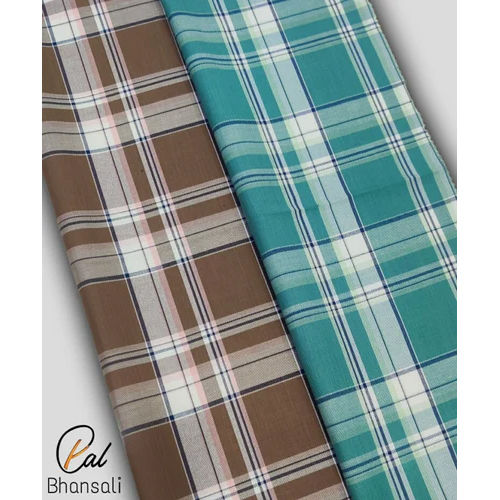 Fancy Checks Shirting Fabrics Design: Printed