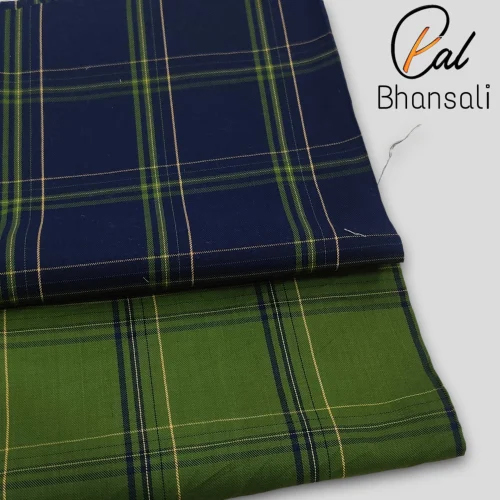 Washable Twill Checks Shirting Fabric