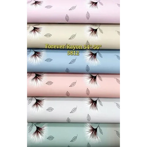 Washable Reyon Print Flower Fabric