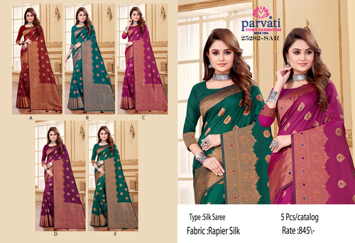 Rapier Silk Copper Zari Work Saree-25282