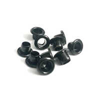 Brass Eyelet No 200 - High Quality Brass, Available In Various Sizes, Elegant Black Finish, Durable Round Design For Crafting And Sewing