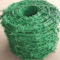 Pvc Quoted Barbed Wire - Color: Silver
