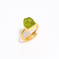 Silver Gold Plated Adjustable Ring