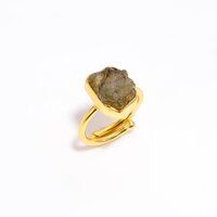 Silver Gold Plated Adjustable Ring