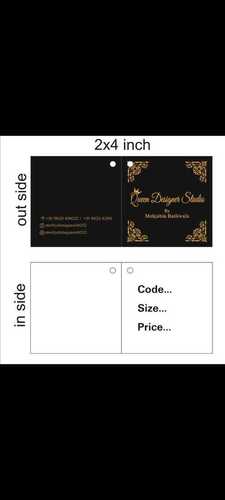 Paper hang tag Foldable