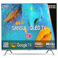 Sansui Led Tv - Plastic, 165 Cm (65 Inches), Black | Google Tv Os, Hdr10, Dolby Vision, Dolby Atmos, Chromecast, Google Assistant, Netflix, Prime Video, Youtube